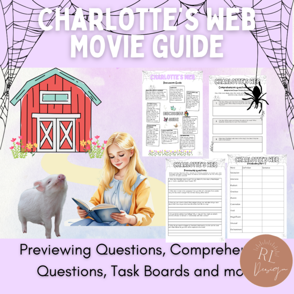 Charlotte's Web Movie Guide: Activities, Worksheets, and Discussion Prompts