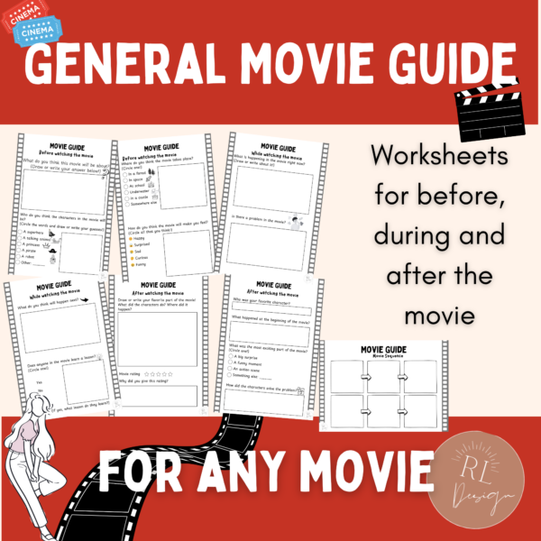 Any Movie Guide for Grades 1-2 | Fun Before, During, and After Movie Activities