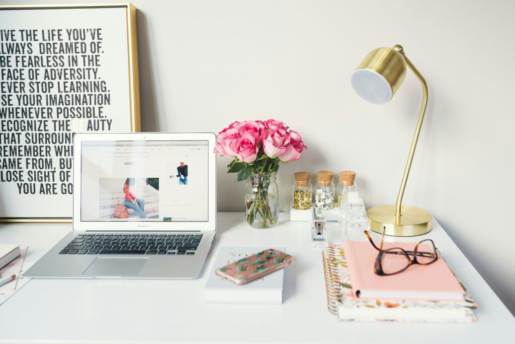 Organised teacher desk