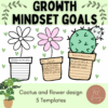 Growth Mindset Goal Setting Craft Coloring in, Writing and Goal Tracker Activity