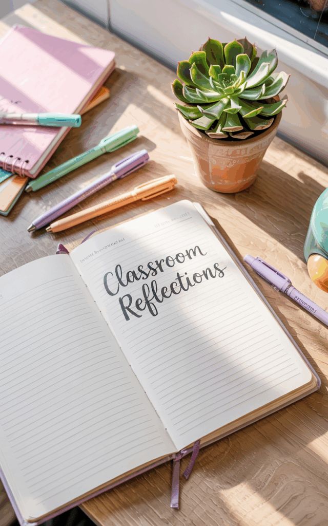 Classroom goal setting reflections note book