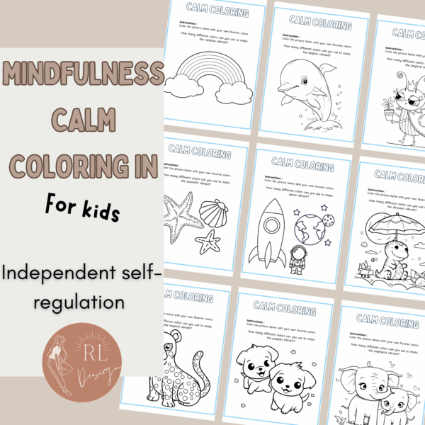 13 Mindfulness Coloring Pages for Kids | Calm Down Activities and SEL Drawing