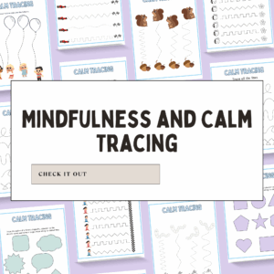 Mindfulness Tracing Worksheets for Kids | Fine Motor & Calm Down Activities