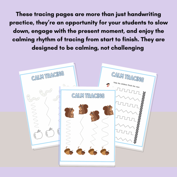 20 Mindfulness Tracing Worksheets for Kids | Fine Motor & Calm Down Activities