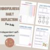 Daily Mindfulness Reflection Worksheets for Kids | SEL Journal Prompts & Emotions Check-In