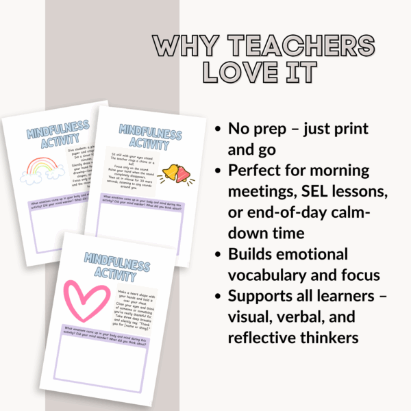 9 Mindfulness Activities for Kids | Intro to Mindfulness Worksheets & Reflection