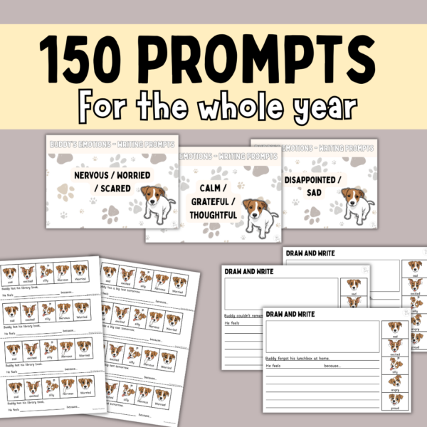 Feelings & Emotions Writing Prompts l 150 SEL Narrative Writing activities