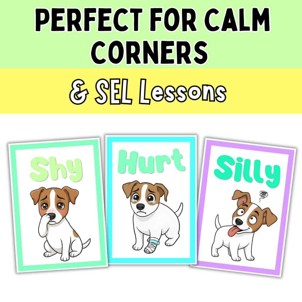 Emotions and Feelings Posters for Calm Corner | Bright SEL Classroom ...