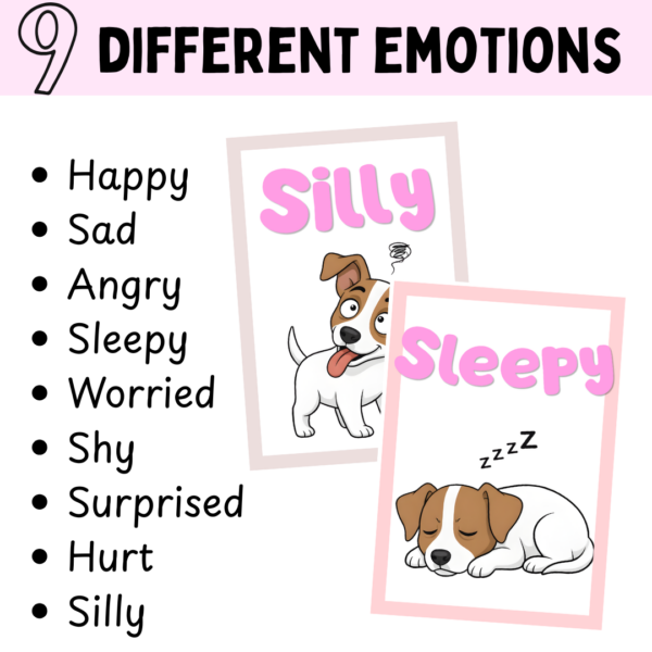 Emotions and Feelings Posters for Calm Corner | Pink SEL Classroom Decor