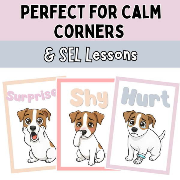 Emotions and Feelings Posters for Calm Corner | Pastel SEL Classroom Decor